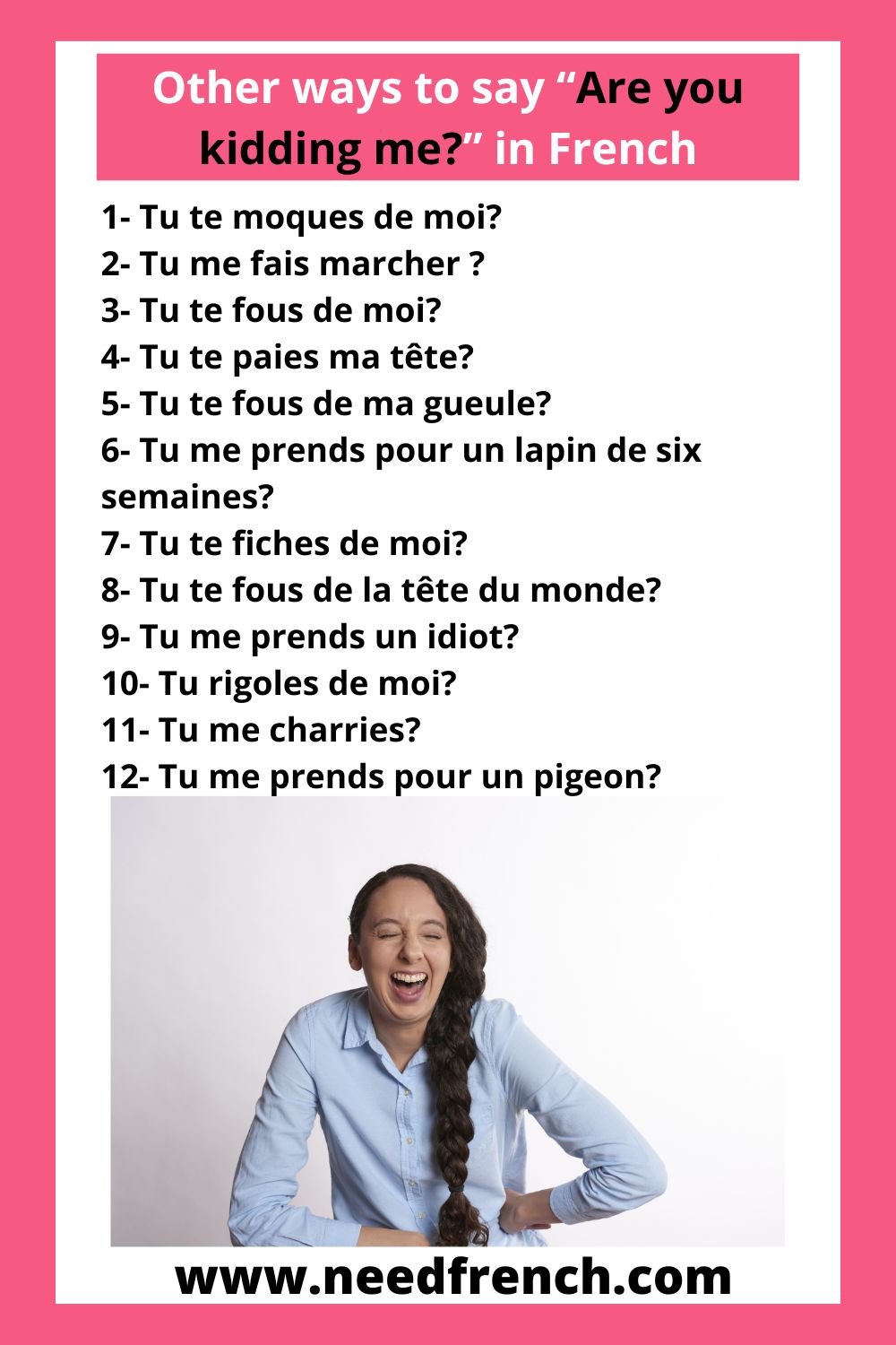 How To Say Just Kidding In French