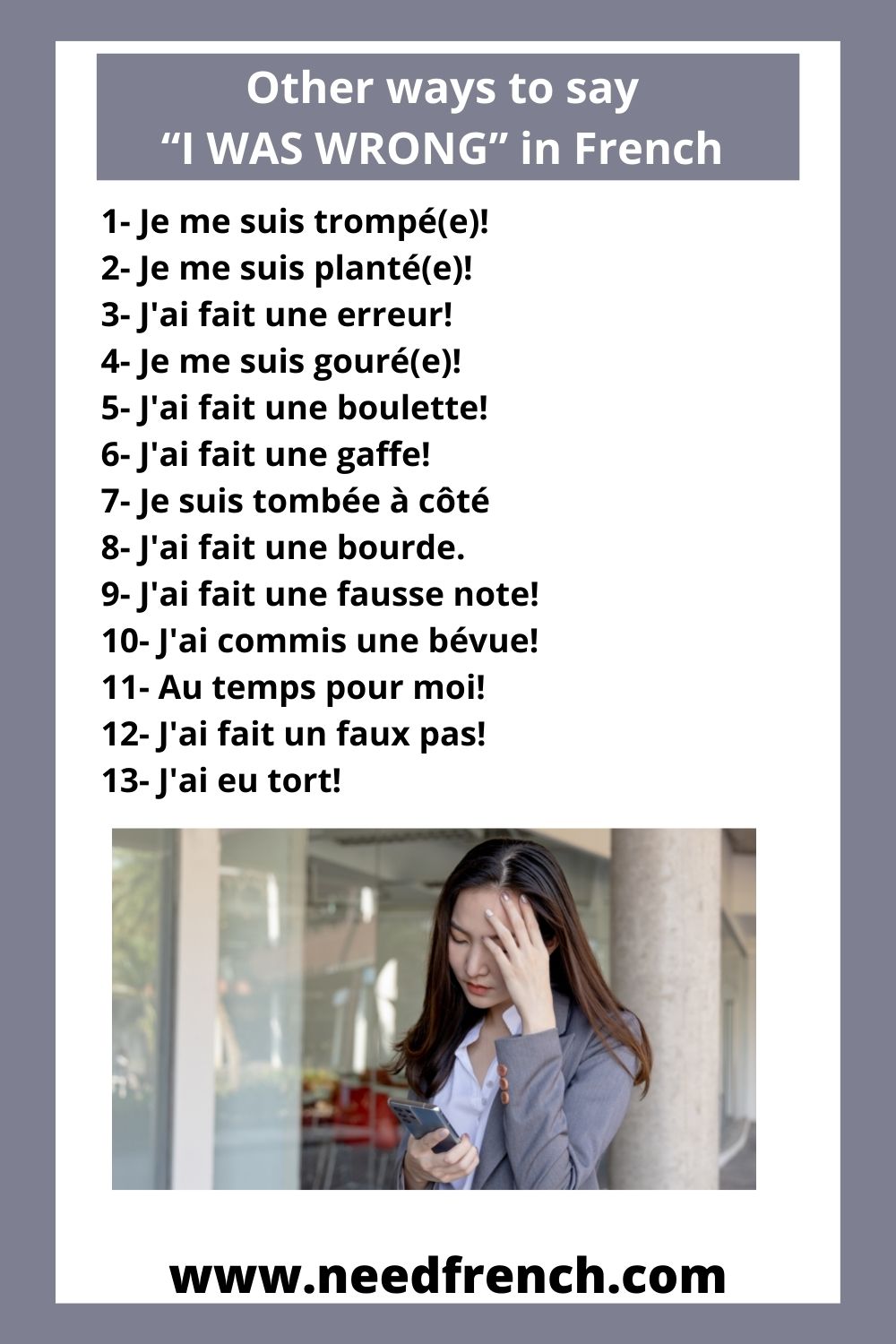 13 Ways To Say I Was Wrong In French NeedFrench