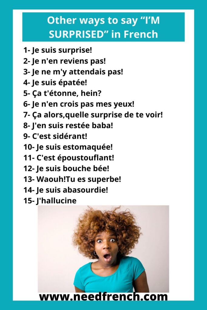 Other ways to say “I’M SURPRISED” in French