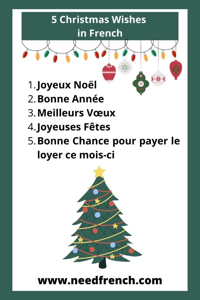 5 Christmas Wishes in French