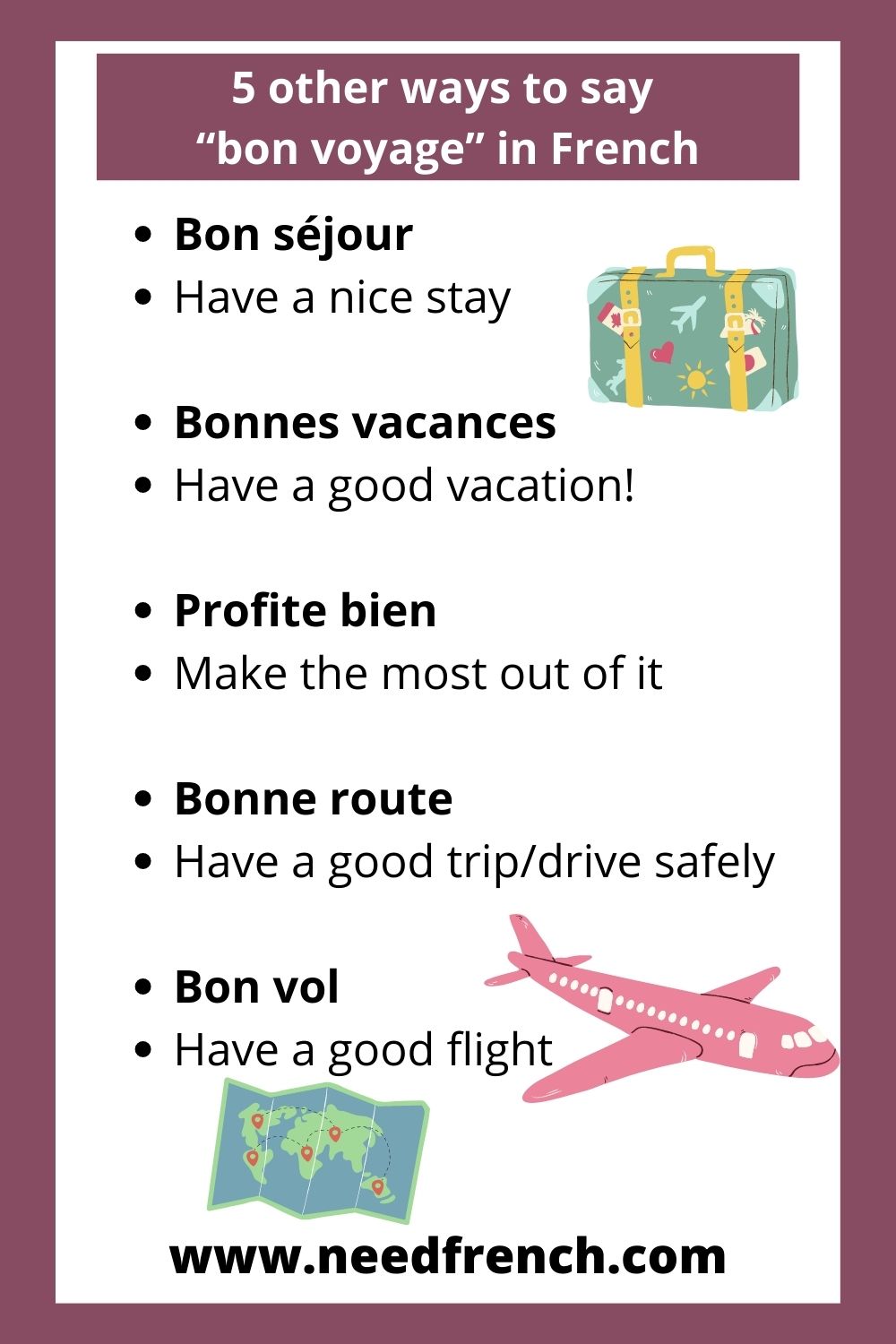 bon voyage in french language