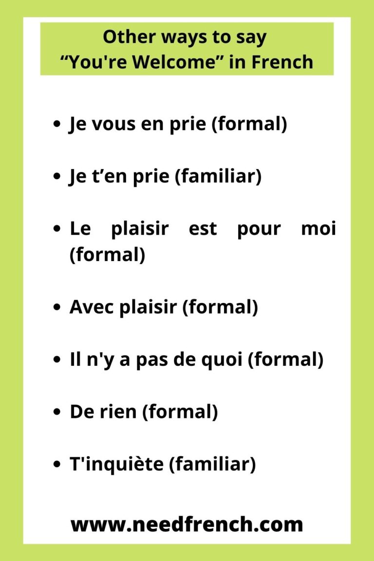 sample welcome speech in french