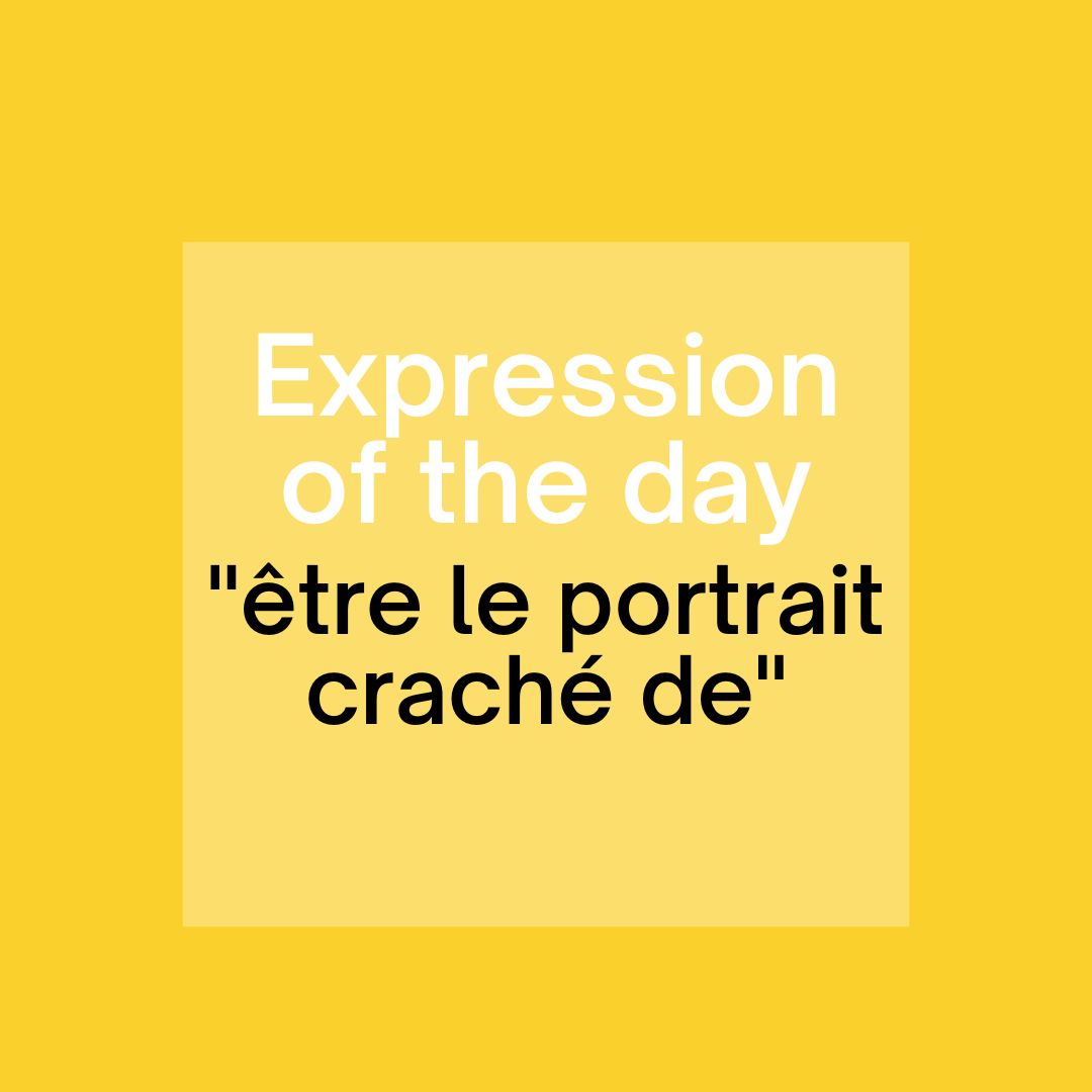 Expression of the day “être le portrait craché de” in French NeedFrench
