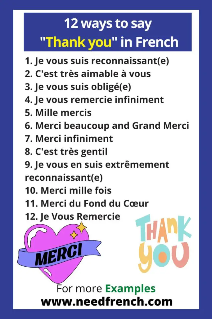 12 ways to say "Thank you" in French