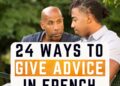 24 ways to give advice in French