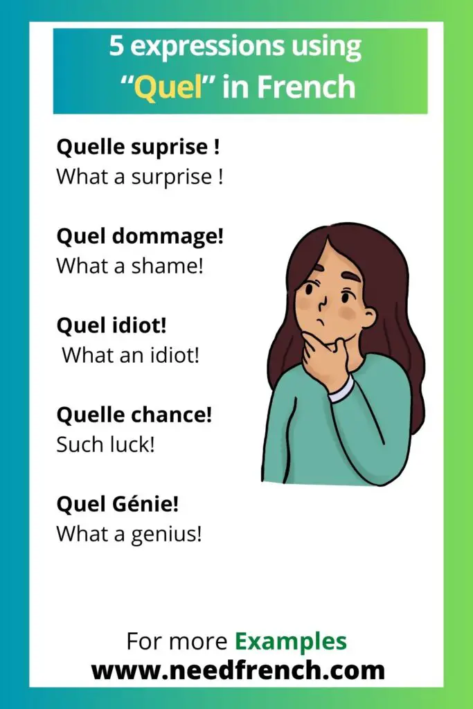 5 expressions using “Quel” in French