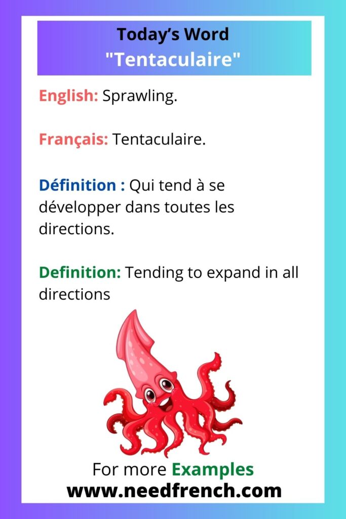 Today’s Word tentaculaire