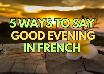 5 Ways to say Good Evening in French