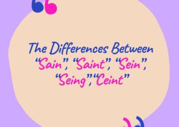 The Differences Between “Sain”, “Saint”, “Sein”, “Seing”,“Ceint”