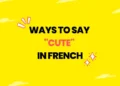 Ways to Say Cute in French